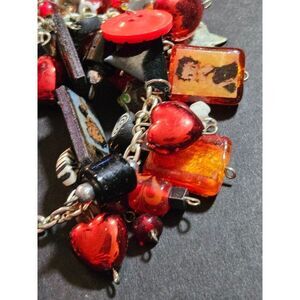 Silver tone Betty Boop beaded bracelet up to 8"